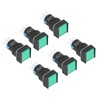 25PCS Push Button Switch with Light 16mm Square Self Locking