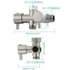 Tecmolog DSF014 2-Way Diverter Valve G 1/2 Brass Shut-Off Valve