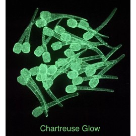 Northeast Custom Baits 1.2” Popsickle mousie ice fishing soft plastic crappie Panfish Chart.glow30/p