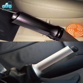 morytrade Side Brake Grip, Handbrake, Aluminum Cover, Universal Use, For Trucks, Light Tigers, Automobiles (Silver)