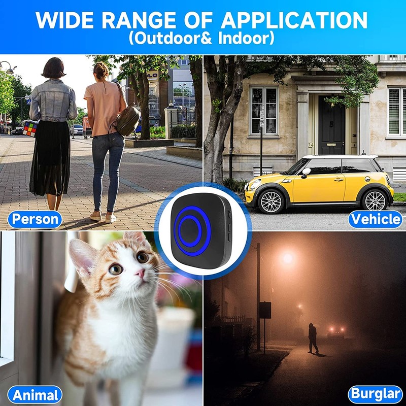 Motion Detector Sensor Alarm, SiegenPro Driveway Alarm Wireless, Home Security