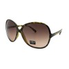 Pop Fashionwear Jackie O Round Women's Oversized Celebrity Vintage Retro Sunglasses (Gradient Brown)