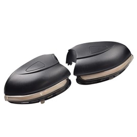 Hacreyatu Sequential Led Side Mirror Turn Signal Light Indicator Smoked Lens (L&R) For VW Golf 6 MK6/ Golf G-TI 6 /R20 2008-2012 (White, no holes)