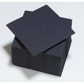 Le Nappage - Papierservietten Tex Touch - Farbe Schwarz - FSCÂ®-zertifizierte Servietten - Recycelbar und biologisch abbaubar - Packung mit 50 schwarzen Servietten GrÃ¶Ãe 25 x 24 cm