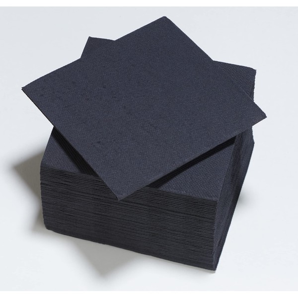 Le Nappage - Papierservietten Tex Touch - Farbe Schwarz -