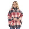 LINDA ANDERSON Women's Cozy Coat Full Zip Fleece Poncho