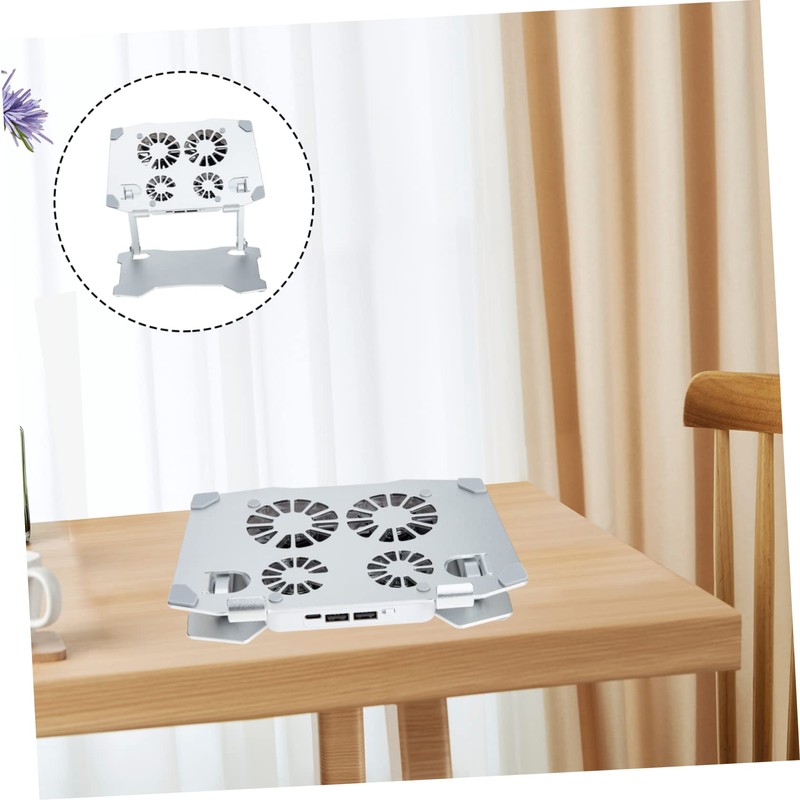 TEHAUX Adjustable Laptop Stand with Cooling Fan Ergonomic Computer Holder