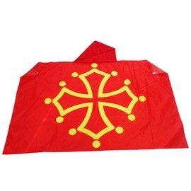 AZ FLAG - Midi-Pyrénées Flag - Occitania - 150 x 90 cm - Cape Flag Occitan - France 100% Polyester with Integrated Sleeves - Body Flag High Quality - 80 g