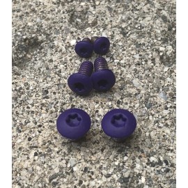 DH Flat Purple Screws Set For Spyderco Para 3 FRN Lightweight Knife C223PBK 6pcs