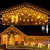 Christmas Globe Warm White Icicle Lights - 400 LED 32ft