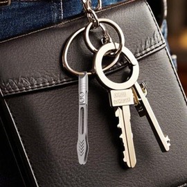 Precision Tweezers,Survival Camping Titanium Forceps | Portable Precision Tweezers Key Charm for Model Building Electronics Repair Eyebrow Grooming Gardening Craft Projects