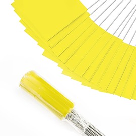 Zozen 50Pack Yellow Marking Flags, Writable | Yard Flags - 15x4x5 Inch, Marker Flags, Lawn Flags Markers, Irrigation Flags, Landscape Flags, Sprinkler Flags, Survey Flags, Marker Flags For Lawn.