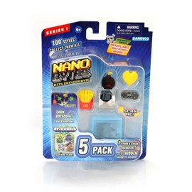 Bandai NanoBytes 5-Pack - 5 NanoBytes, 1 Sticker, 1 Nano Case & Collectors Leaflet, Multicolor, KA8014