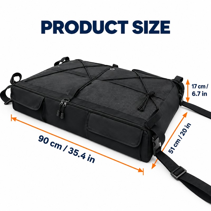 600D Oxford T-Top Boat Life Jacket Storage Bag, 35 x