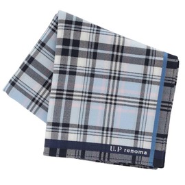 U.P renoma 001013-0002-01 Men's Handkerchief, Handkerchief, Approx. 18.9 inches (48 cm), blue