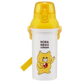Skater (Skater) Bottle for Children, Direct Drinking, 480ml, Plastic, One-Touch, Dishwasher Safe, Made in Japan, Noraneko Gundan, for Boys and Girls, PSB5SANAG-A