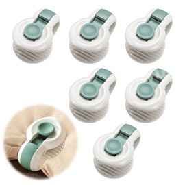 PAVIKE Comforter Quilt Clips, Set of 6, Duvet Cover Clips, Duvet Cover, Anti-Slip, Easy Installation, Won't Scratch Fabric, Lightweight, Strong, Reusable