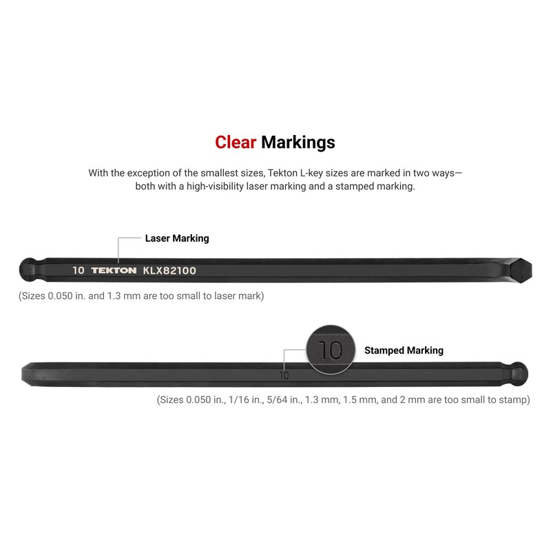 TEKTON Ball End Hex and Star L-Key Set with Holders,