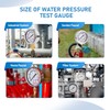 Water Test Pressure Gauge,2.5" Dial,0-200PSI/0-1.4MPA,with 1/4x 1/2 NPT and 1/4x