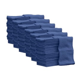 Nabob Wipers Auto Mechanic Shop Towels 500 Pack Bulk Shop Rags 100% Cotton Size 14"x14" Commercial Grade (500 Pack, Blue)