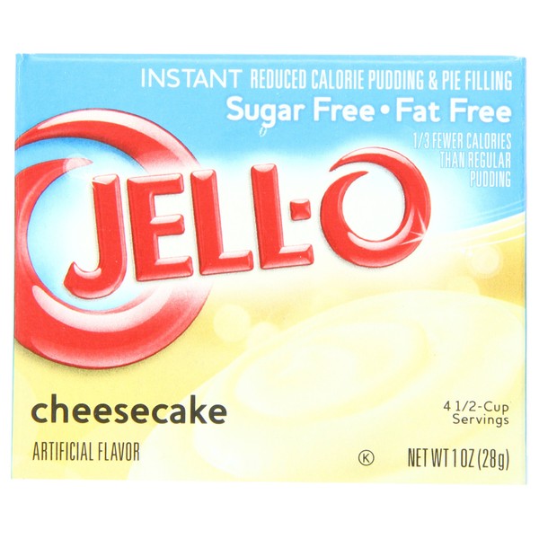 Jell-O Sugar Free Cheesecake Instant Pudding Mix (1 oz Boxes, Pack of 24)