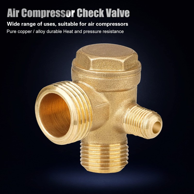 3 Way Check Valve Male Thread 3-Way Brass Air Compressor