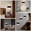 Easyusahome 2 Pack Modern LED Wall Sconces, Hardwired Up Down