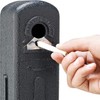 Global Industrial Free Standing Outdoor Cigarette Receptacle Ashtray with Round