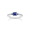 THOMAS SABO ring with blue stones 925 sterling silver TR2402-166-32-50