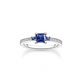 THOMAS SABO ring with blue stones 925 sterling silver TR2402-166-32-50