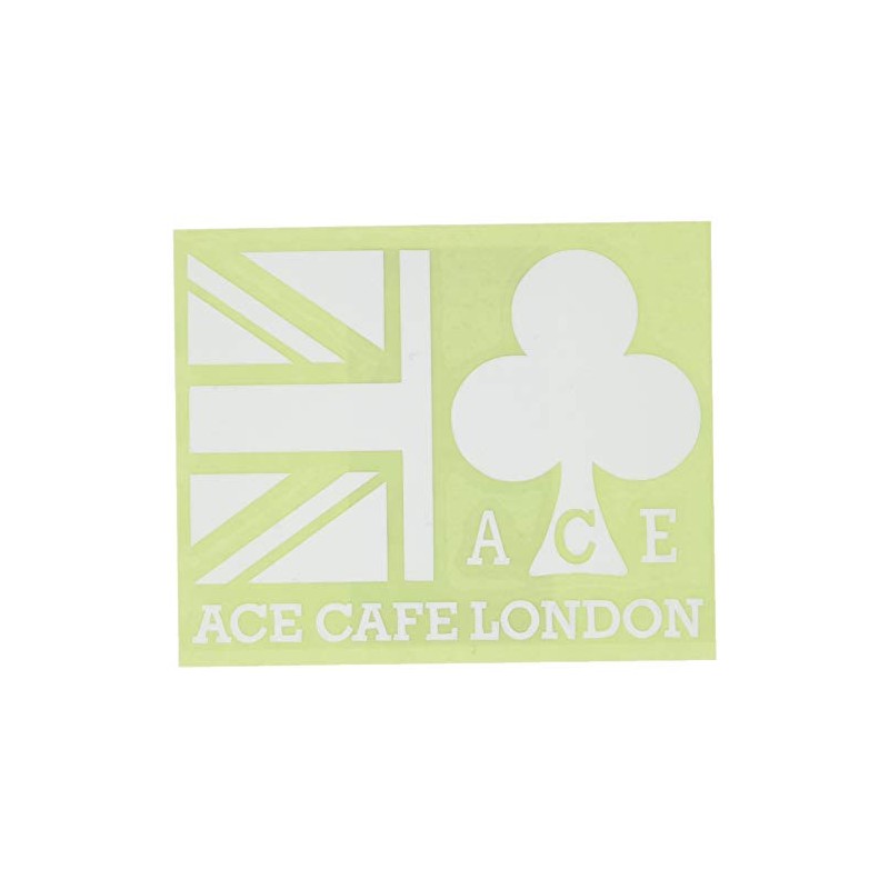 ACE CAFÉ LONDON Decal Union Jack Club Mark (White) ACE-N009DE