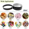 Wopanxye Aluminum Jars 10 Pack 60ml 15ml Black Empty Container