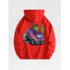 Monster Flame Van Graphic Hoodie 100% Cotton US Warehouse 7