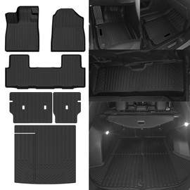 NQOQN All Weather Floor Mats for 2026 Honda Passport Floor Mats & Cargo mat & Backrest Mats for Honda Passport Accessories Odorless Floor Liner