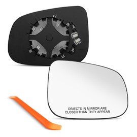 SNEMEEY Passenger Side Mirror Replacement for 2014-2015 Volvo S60 S80, 2015-2018 V60, for 2013-2018 Jaguar XJ XF Right Side Mirror Glass, Power Heated Chrome with Backing Plate