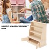 Dollhouse Bookshelf 1:12 Wooden Miniature Decoration Rugged Dollhouse Bookcase for