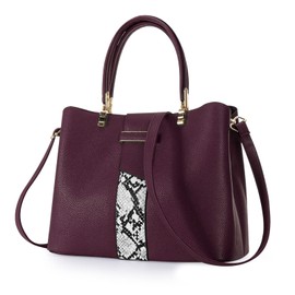 HAWEE Elegant Women's Handbag Medium Crossbody Handbag PU Leather Shopper Shoulder Bag Women Shoulder Bag with Carry Handle Top, red, Elegant