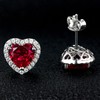 Navachi 925 Sterling Silver 18k White Gold Plated 4.5ct Heart