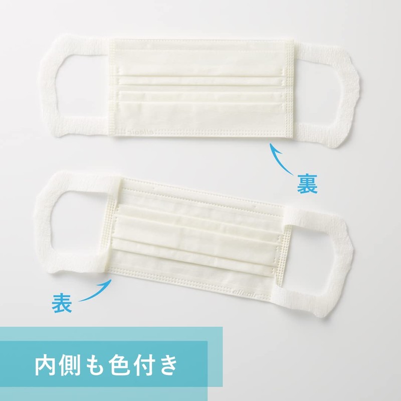 Elleair (Non-woven Fabric) Zutto (Hyper Block Mask), Ericara, Natural White,