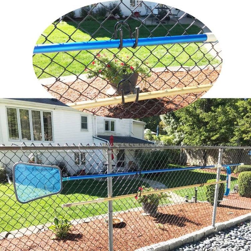 2 Pack Pool Pole Hanger/Hook, Pool Cleaning Tool Holder and