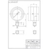 TOKO Pressure Gauge, Diameter 2.9 inches (75 mm), 0.3 MPa