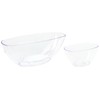 Plastic clear transparent ovale flowerpot COUBI 20 cm with raised
