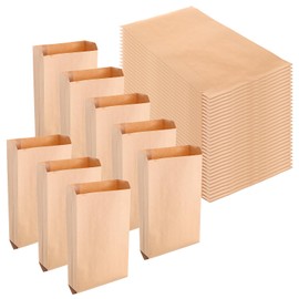 100 PCS Wax Paper Bags, Lawn Bag Brown Paper, Tampon Bags Disposal for Bathroom, 7.1 x 2.4 x 13.8 Inch Sanitary Napkin Disposal Bag Suitable for Bedroom, Toilet, Living Room (Brown)