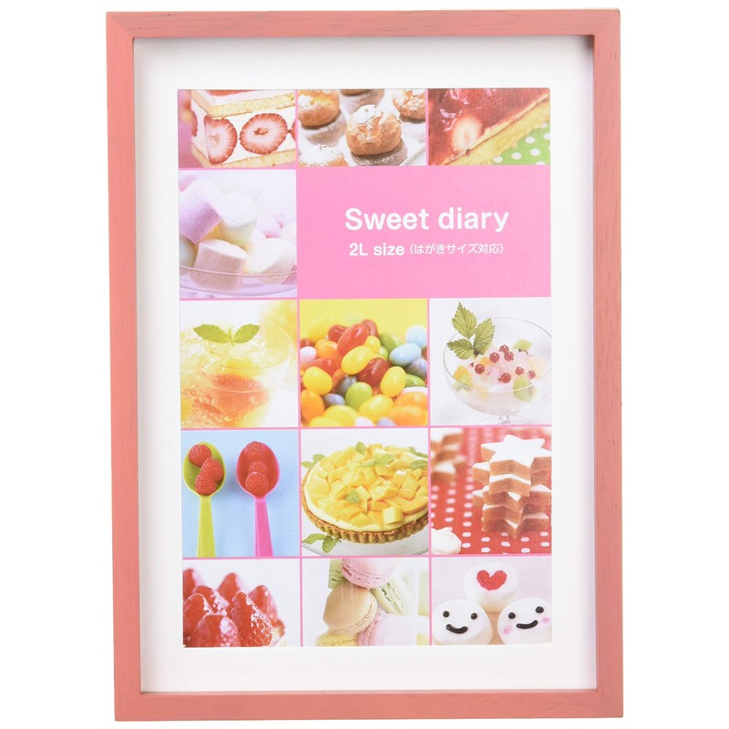 KING 815125 JWC-2L-PK Photo Frame, Wooden Frame, 2L, Pink