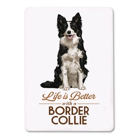 Lantern Press Border Collie, Life is Better, White Background (52 Playing Cards, Poker Size Card Deck with Jokers)