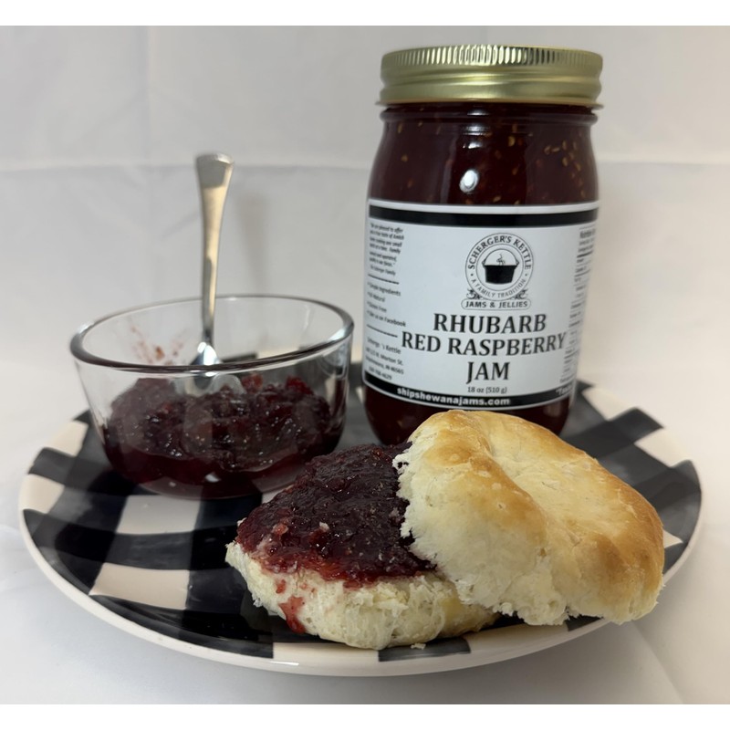 Rhubarb Red Raspberry Jam, 18 oz
