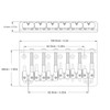 Bass Bridge Zinc Alloy Fixed Type 6 String Electric Bass