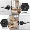 GOBEKOR 10 Pack Matte Black Privacy Door Levers Bedroom Door