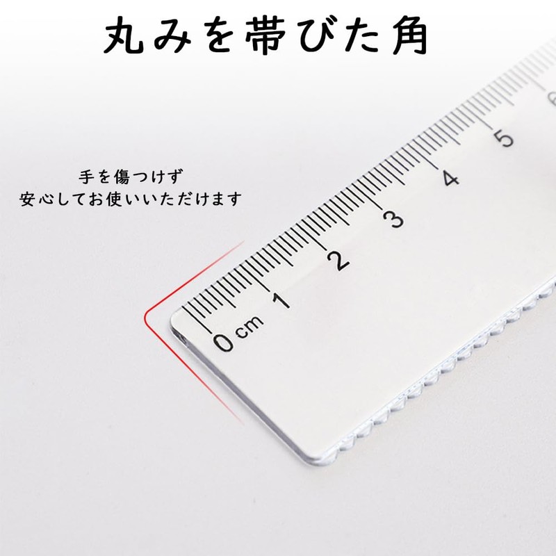 LKCCTK 5.9 inches (15 cm) Clear Plastic Ruler Set of