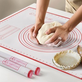 BlueBark 2 PCS - 28"L x 20"W Non-stick Silicone Baking Mat for Pastry & Dough, Sourdough Bread Making Tools, Kitchen Counter, Cooking Enthusiasts